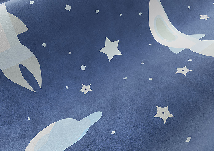 Blast Off, Celestial Blue - Twist&Fit Roman Blind - Image 4